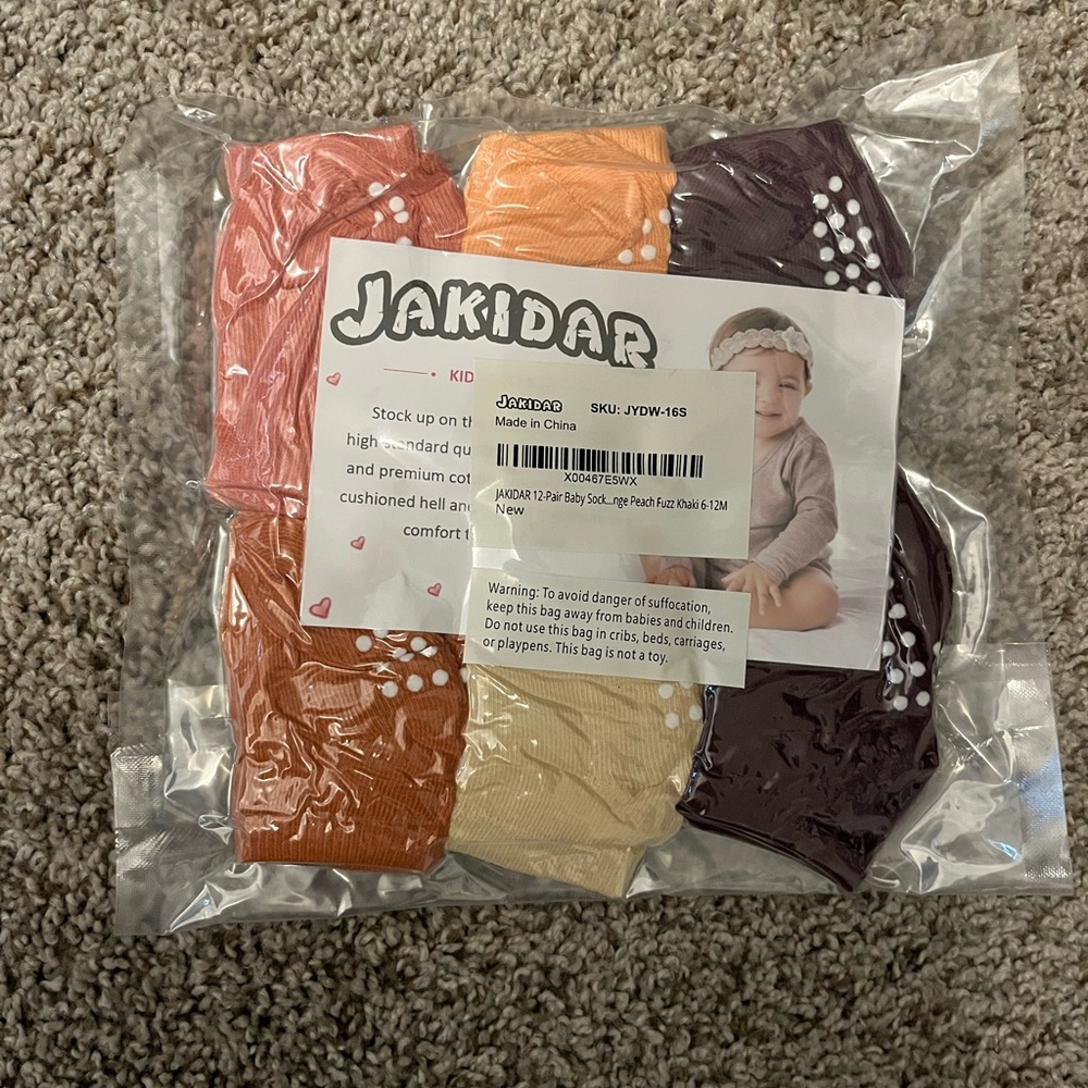Jakidar Kids Non-Slip Socks - Multicolor